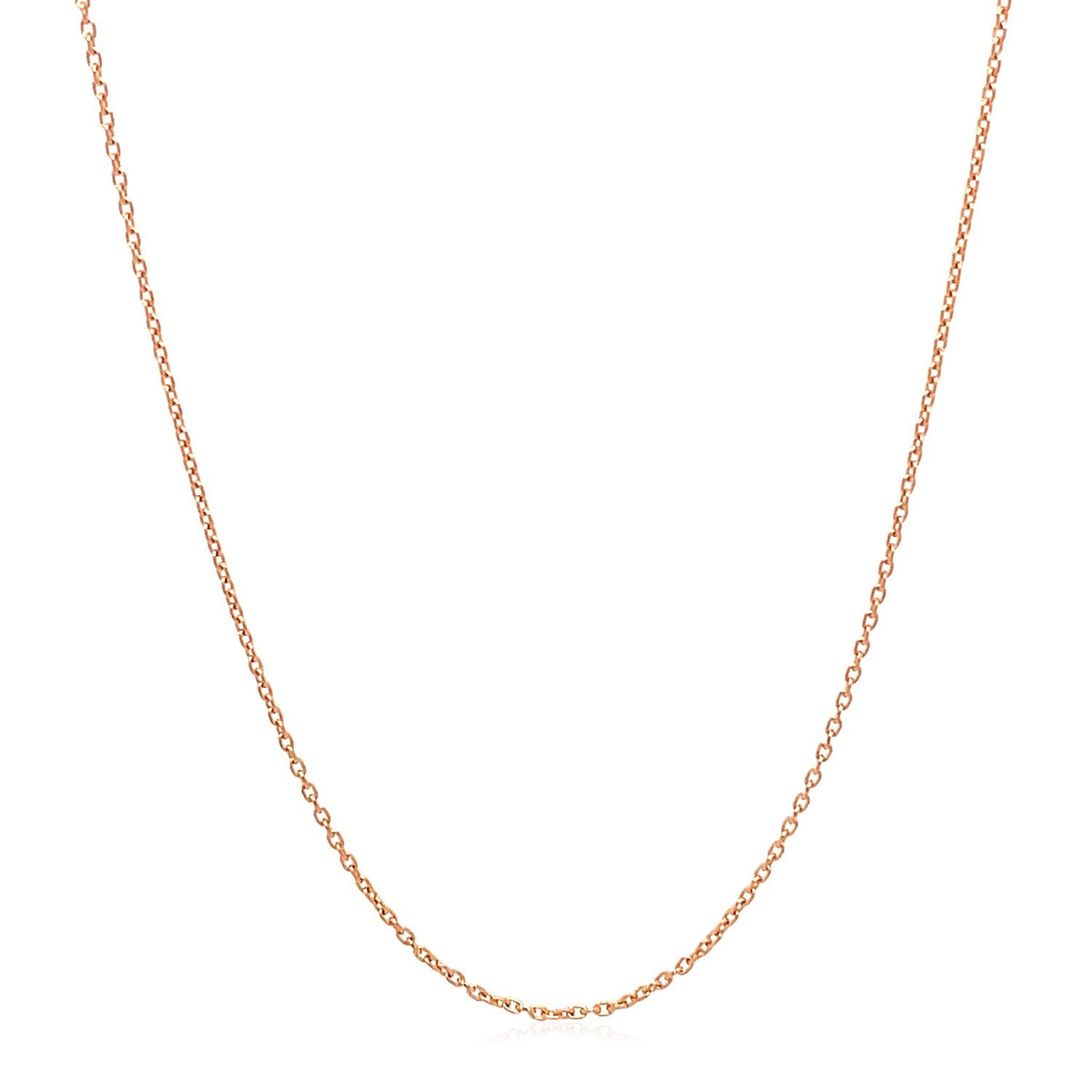 14k Rose Gold Oval Cable Link Chain 0.97mm - LinkagejewelrydesignLinkagejewelrydesign