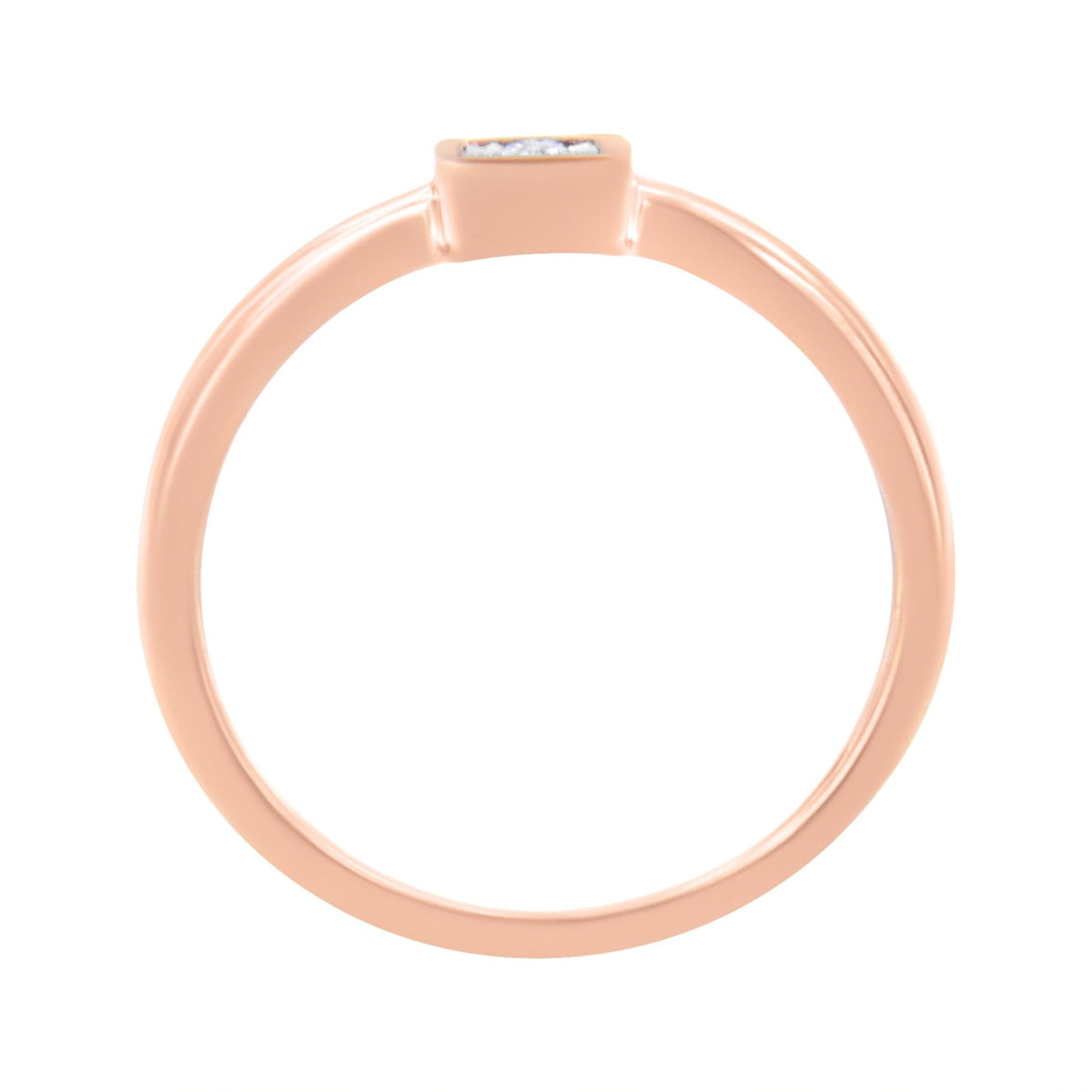 14K Rose Gold Plated .925 Sterling Silver 1/20 cttw Miracle Set Diamond Promise Ring (J-K Color, I1-I2 Clarity) - Size 6 - LinkagejewelrydesignLinkagejewelrydesign