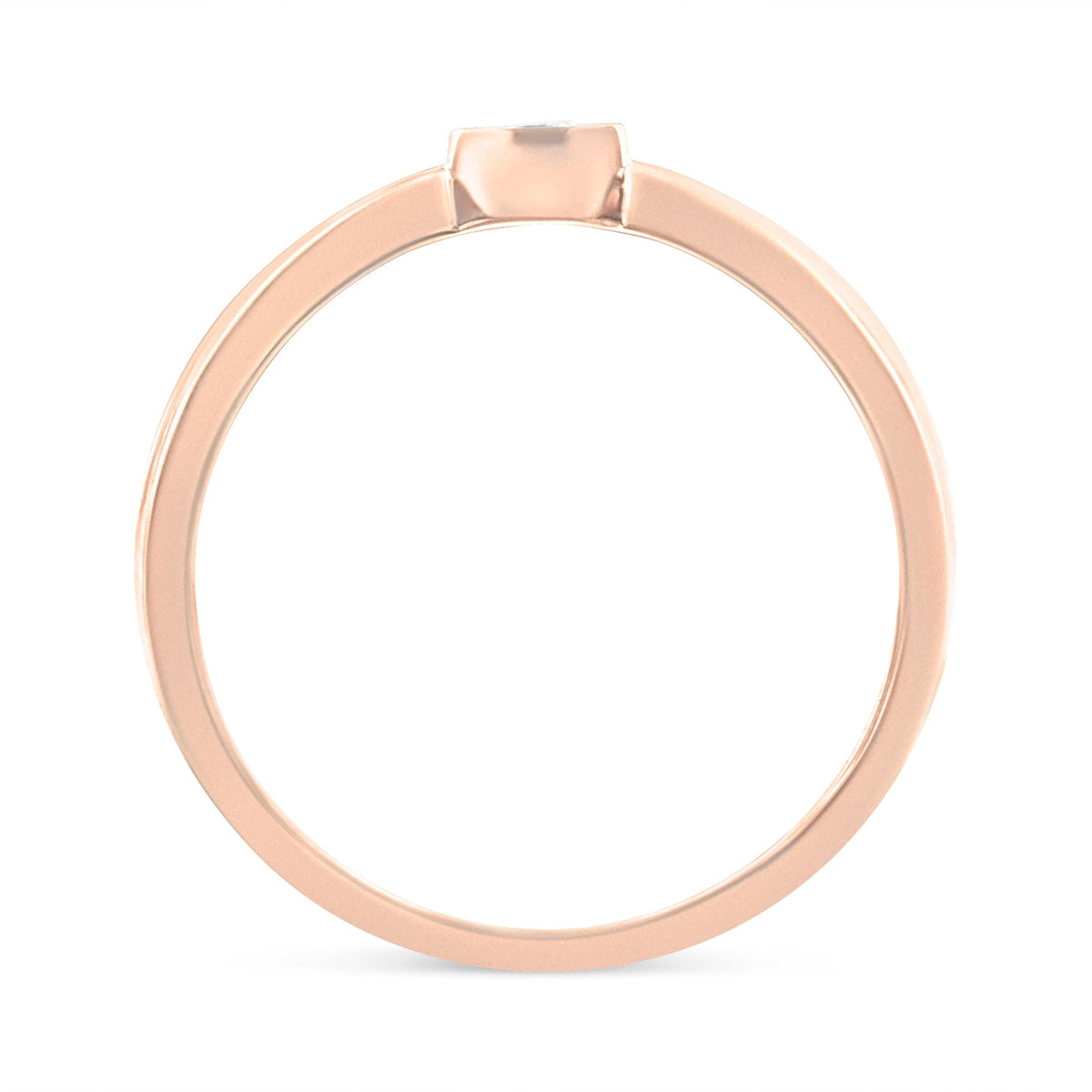 14K Rose Gold Plated .925 Sterling Silver 1/20 Cttw Miracle Set Diamond Ring (J-K Color, I1-I2 Clarity) - Size 6 - LinkagejewelrydesignLinkagejewelrydesign