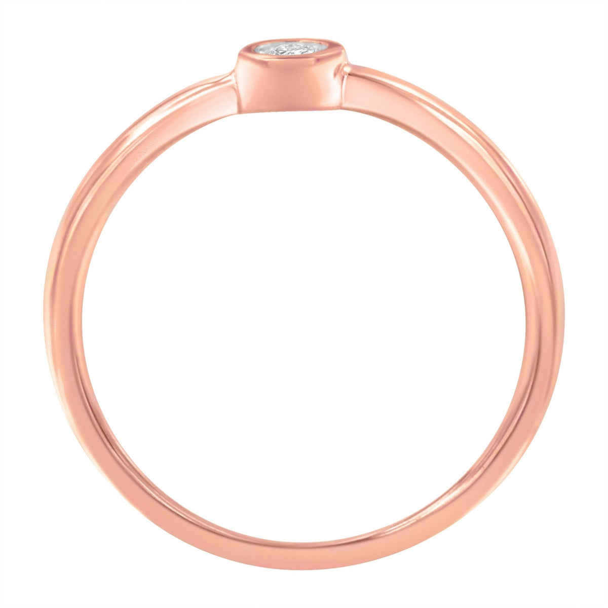 14K Rose Gold Plated .925 Sterling Silver Miracle Set Diamond Ring (1/20 Cttw, J-K Color, I1-I2 Clarity) - Size 6 - LinkagejewelrydesignLinkagejewelrydesign