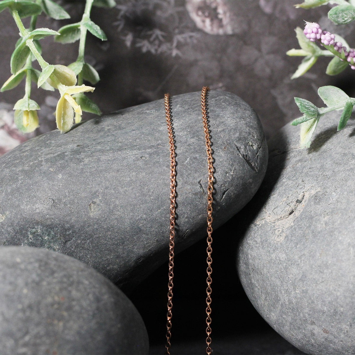 14k Rose Gold Round Cable Link Chain 1.5mm - LinkagejewelrydesignLinkagejewelrydesign