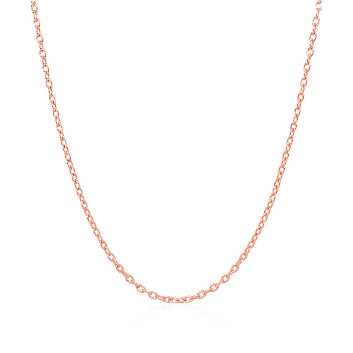 14k Rose Gold Round Cable Link Chain 1.5mm - LinkagejewelrydesignLinkagejewelrydesign