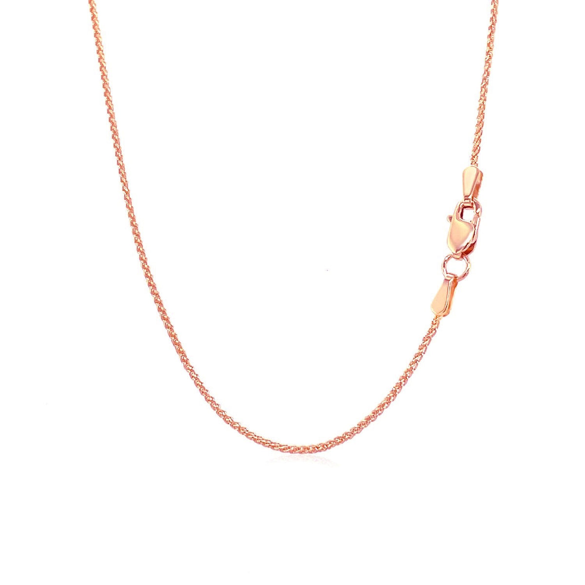 14k Rose Gold Round Wheat Chain 1.0mm - LinkagejewelrydesignLinkagejewelrydesign