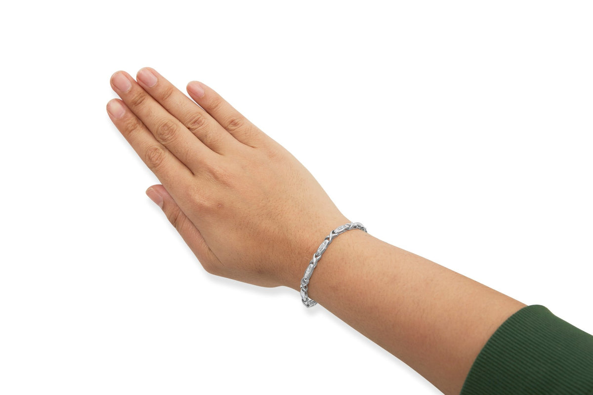 14K White Gold 1.0 Cttw Invisible-Set Princess Diamond Tennis Bracelet (H-I Color, SI1-SI2 Clarity) - 7&quot; - LinkagejewelrydesignLinkagejewelrydesign