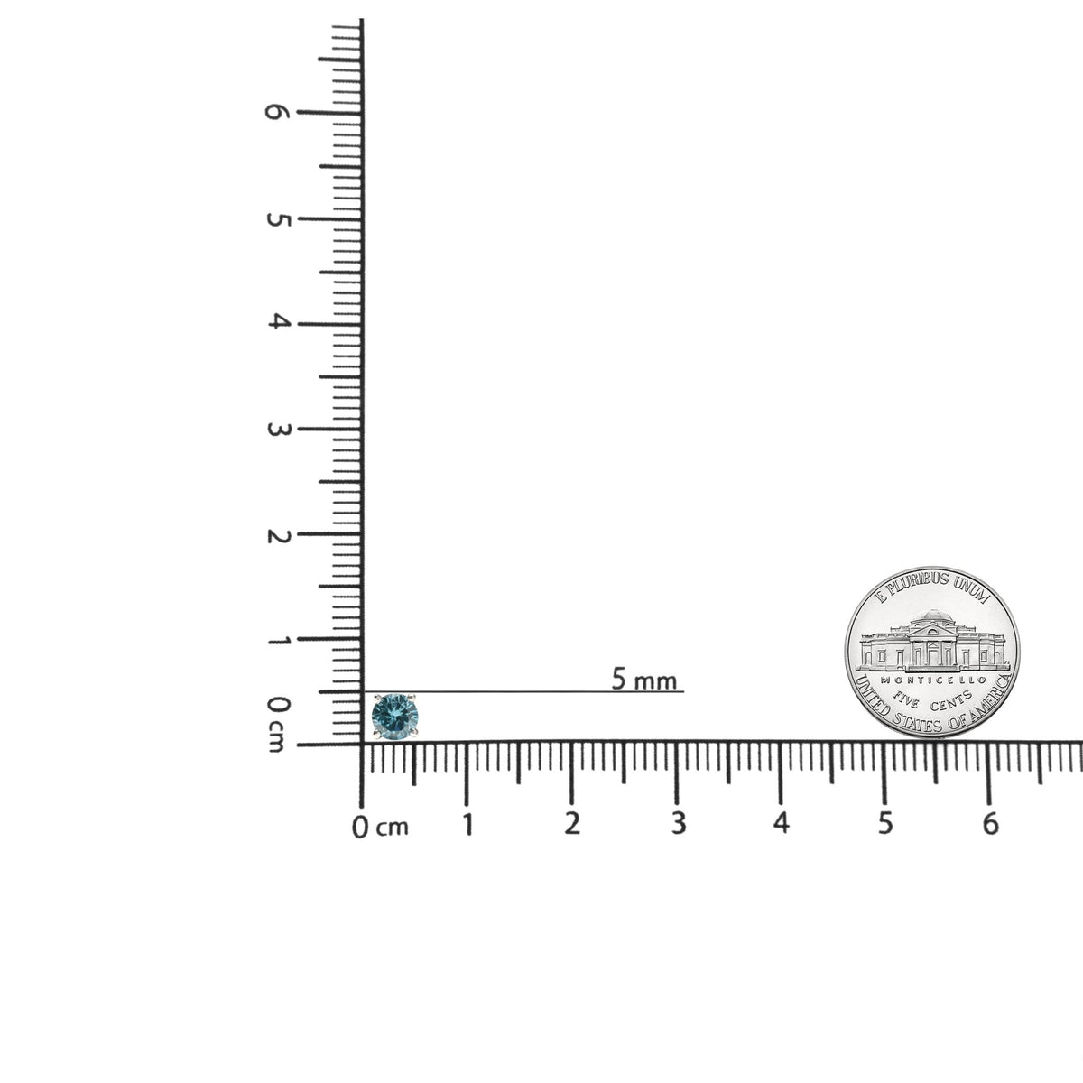 14K White Gold 1/2 Cttw Aqua Blue Diamond Screw-Back 4-Prong Classic Stud Earrings (Color Treated, I2-I3) - LinkagejewelrydesignLinkagejewelrydesign