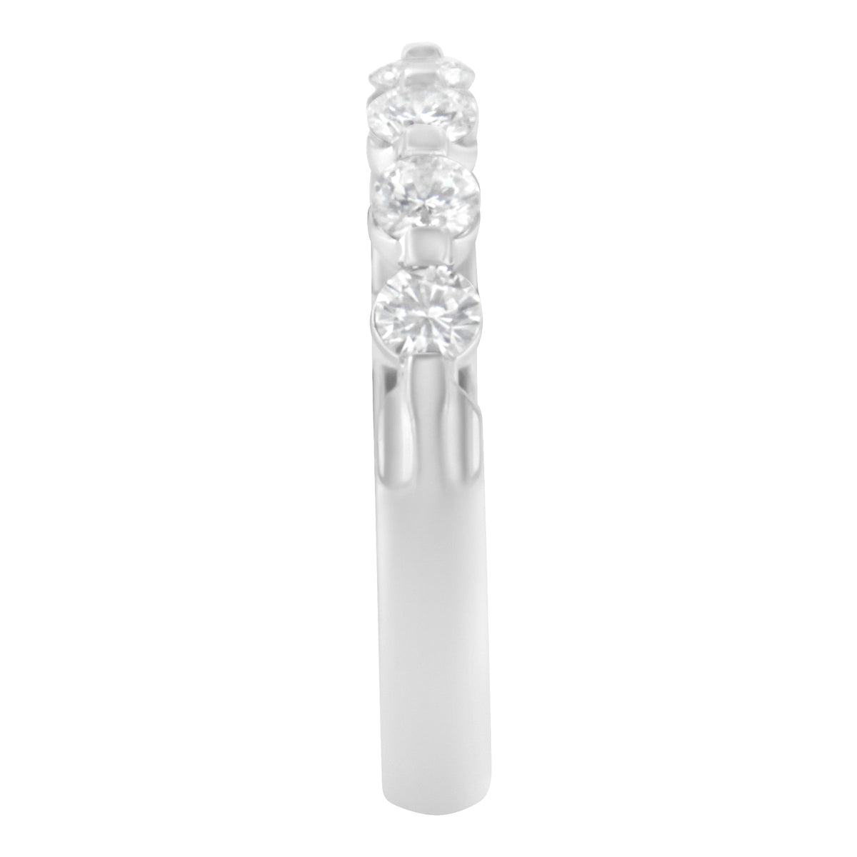 14K White Gold 1/2 cttw Diamond 5-Stone Band Ring (H-I Clarity, SI2-I1 Color) - Size 7 - LinkagejewelrydesignLinkagejewelrydesign