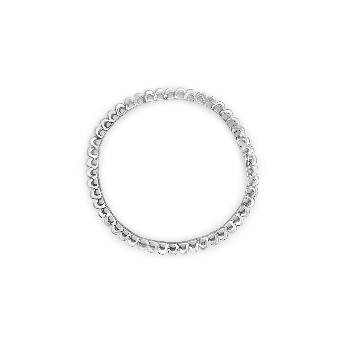 14K White Gold 3.00 Cttw Princess-Cut Diamond Link 7.5&quot; Bracelet (H-I Color, SI1-SI2 Clarity) - LinkagejewelrydesignLinkagejewelrydesign