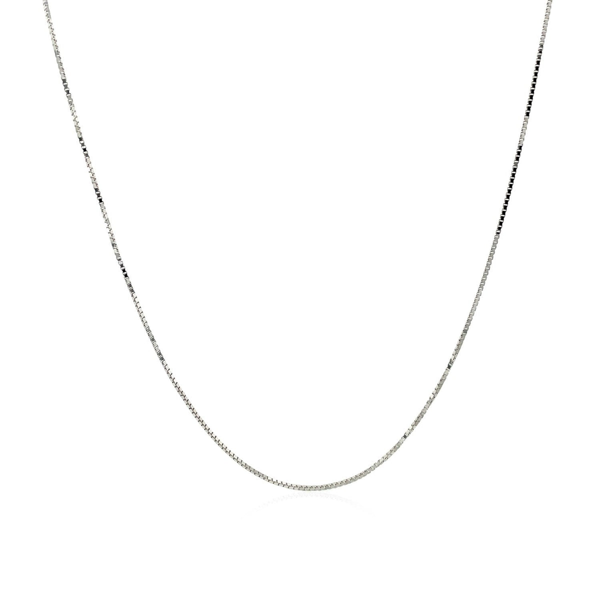 14k White Gold Adjustable Box Chain 0.6mm - LinkagejewelrydesignLinkagejewelrydesign