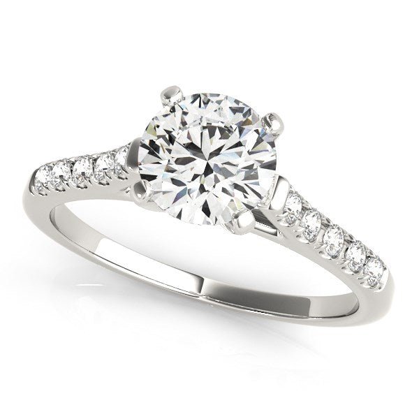 14k White Gold Cathedral Design Diamond Engagement Ring (1 1/8 cttw) - LinkagejewelrydesignLinkagejewelrydesign