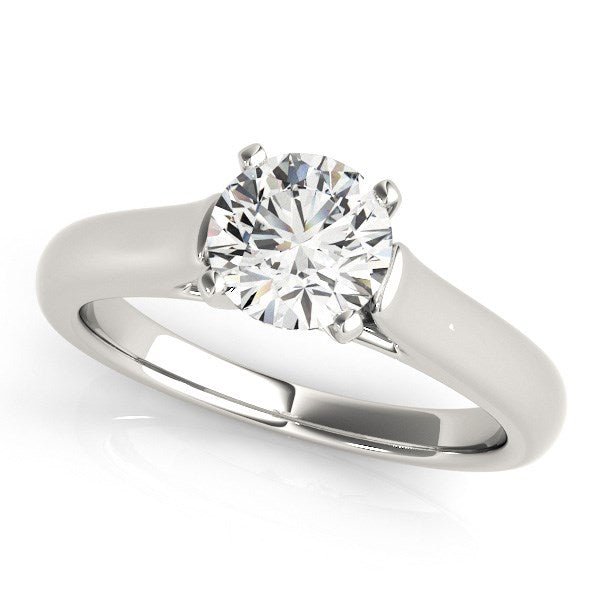 14k White Gold Cathedral Design Solitaire Diamond Engagement Ring (1 cttw) - LinkagejewelrydesignLinkagejewelrydesign