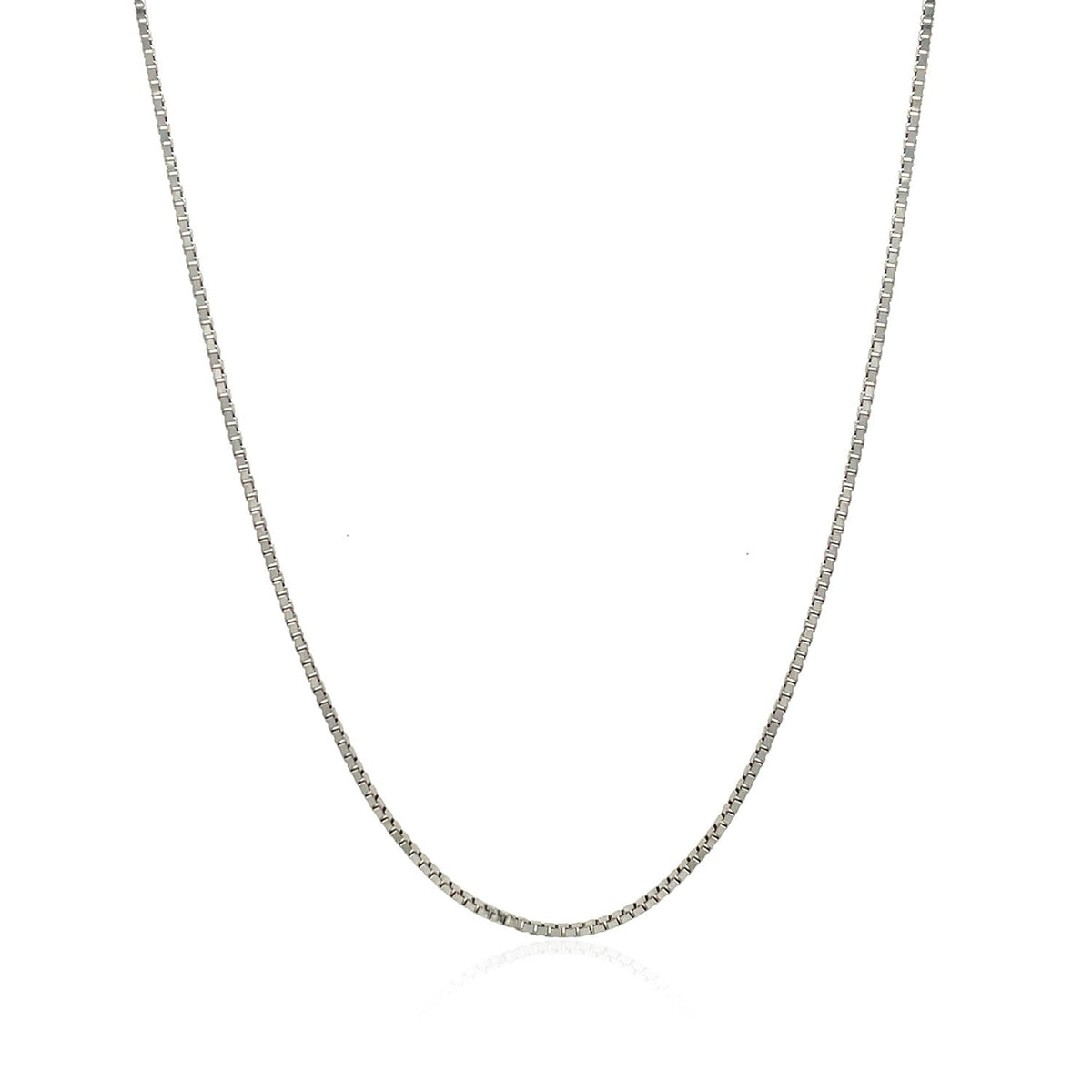 14k White Gold Classic Box Chain 1.0mm - LinkagejewelrydesignLinkagejewelrydesign