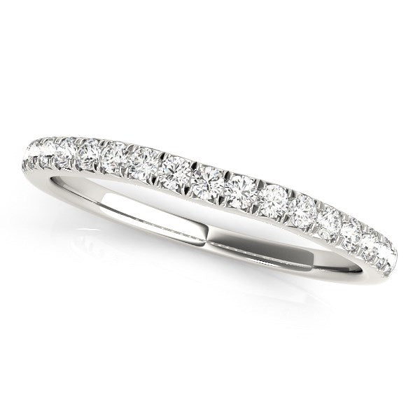 14k White Gold Curved Style Diamond Wedding Ring (1/3 cttw) - LinkagejewelrydesignLinkagejewelrydesign