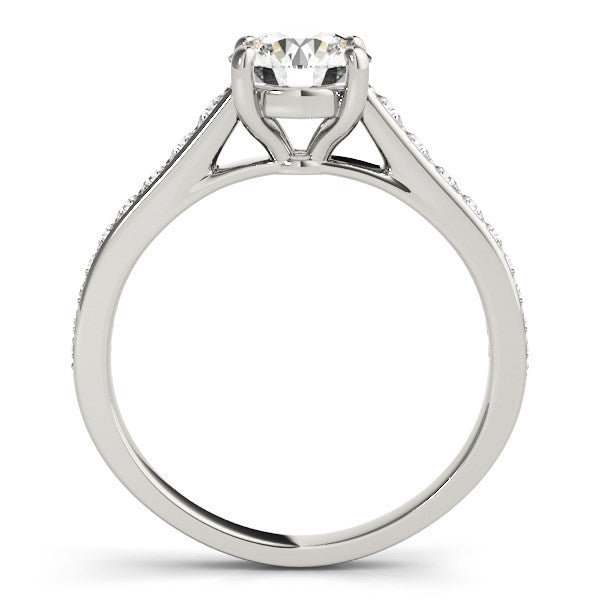 14k White Gold Graduated Single Row Diamond Engagement Ring (1 1/3 cttw) - LinkagejewelrydesignLinkagejewelrydesign