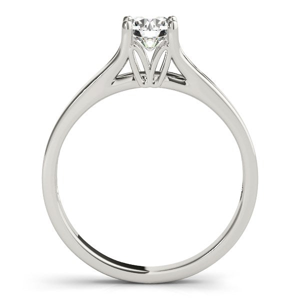 14k White Gold Prong Set Style Solitaire Diamond Engagement Ring (1/2 cttw) - LinkagejewelrydesignLinkagejewelrydesign