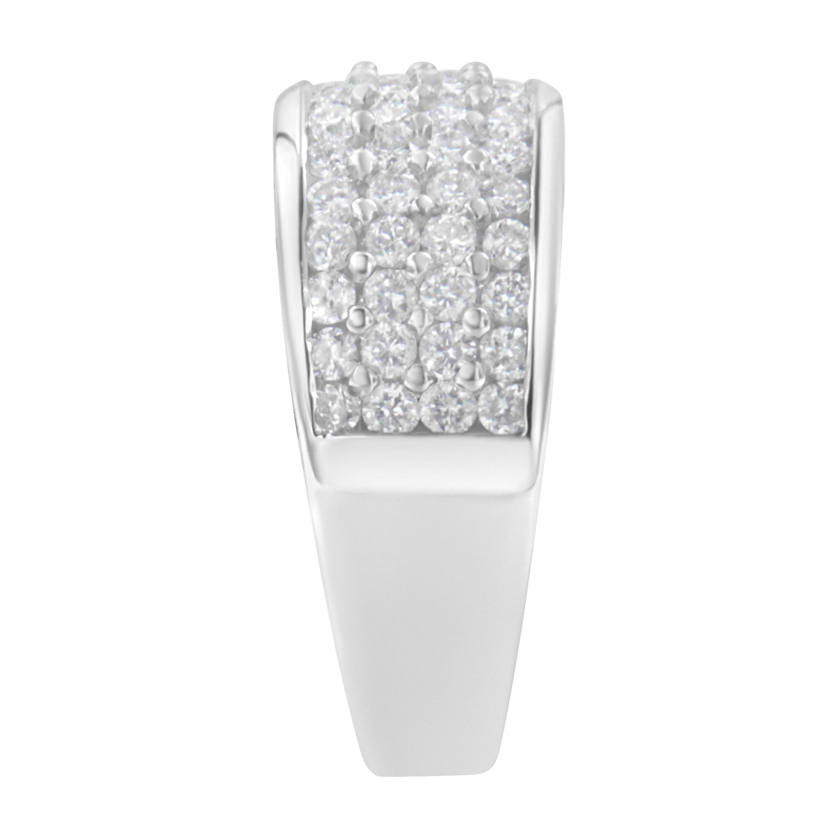 14K White Gold Round Cut Diamond Ring (1.0 Cttw, H-I Color, SI2-I1 Clarity) - Size 6-1/2 - LinkagejewelrydesignLinkagejewelrydesign