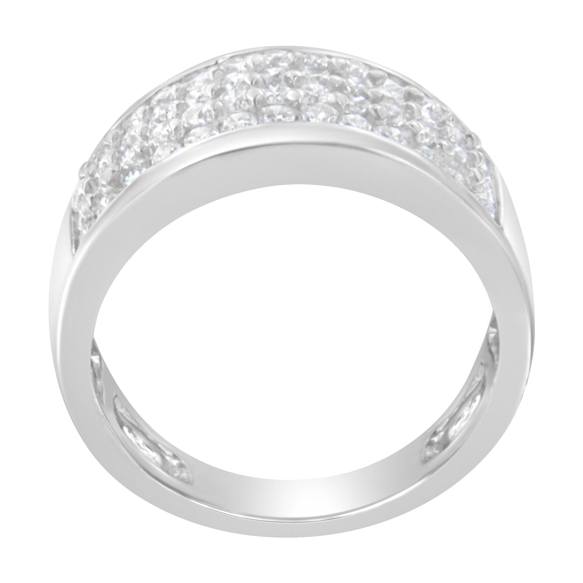14K White Gold Round Cut Diamond Ring (1.0 Cttw, H-I Color, SI2-I1 Clarity) - Size 6-1/2 - LinkagejewelrydesignLinkagejewelrydesign