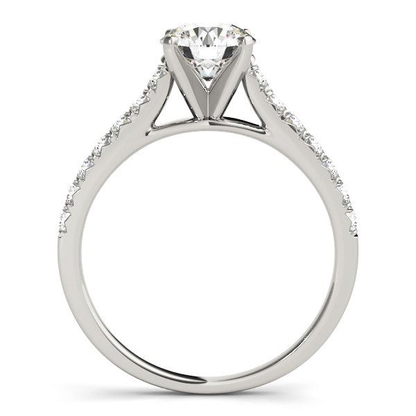 14k White Gold Single Row Band Diamond Engagement Ring (1 1/3 cttw) - LinkagejewelrydesignLinkagejewelrydesign