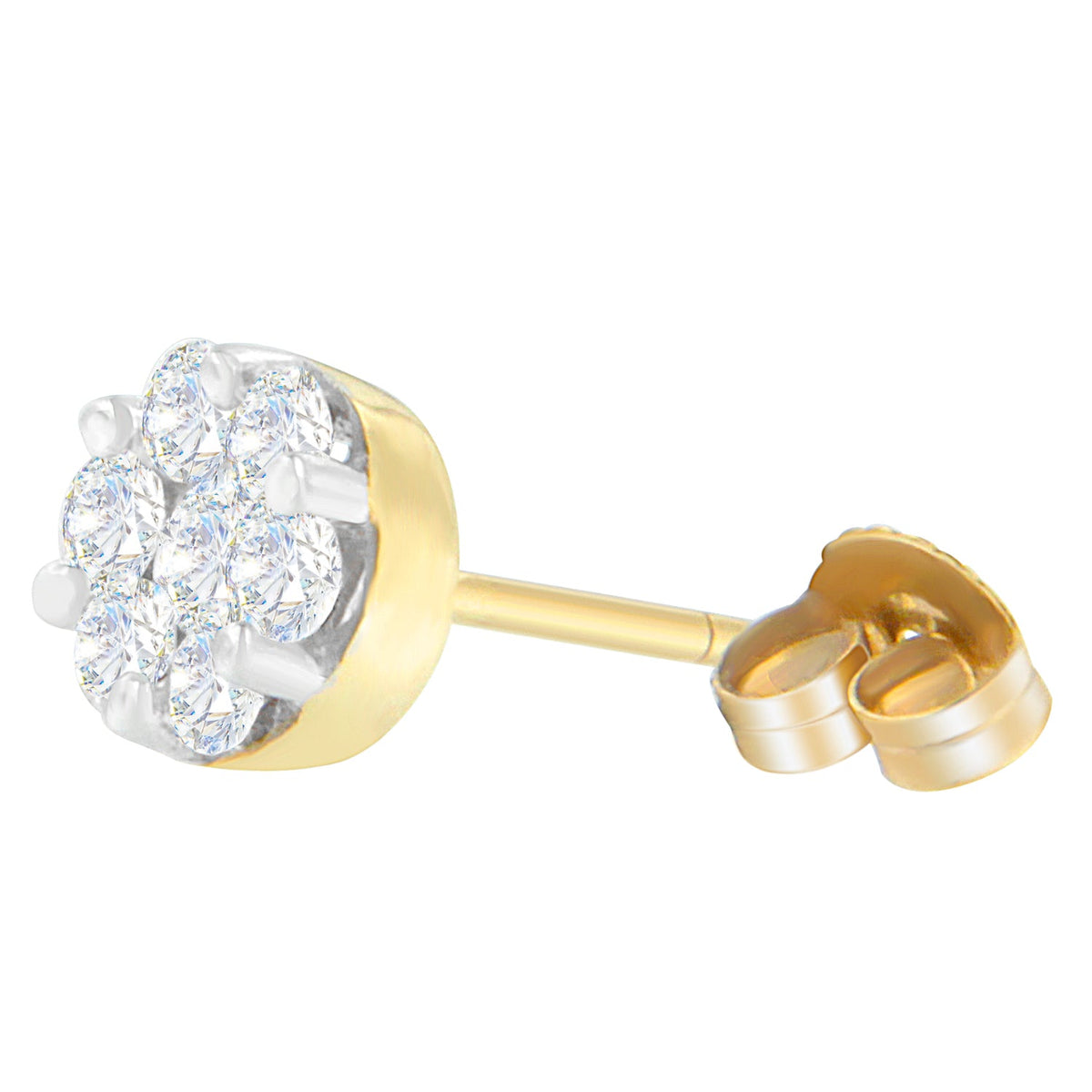 14K Yellow Gold 1 cttw Diamond Stud Earrings (H-I, SI2-I1) - LinkagejewelrydesignLinkagejewelrydesign