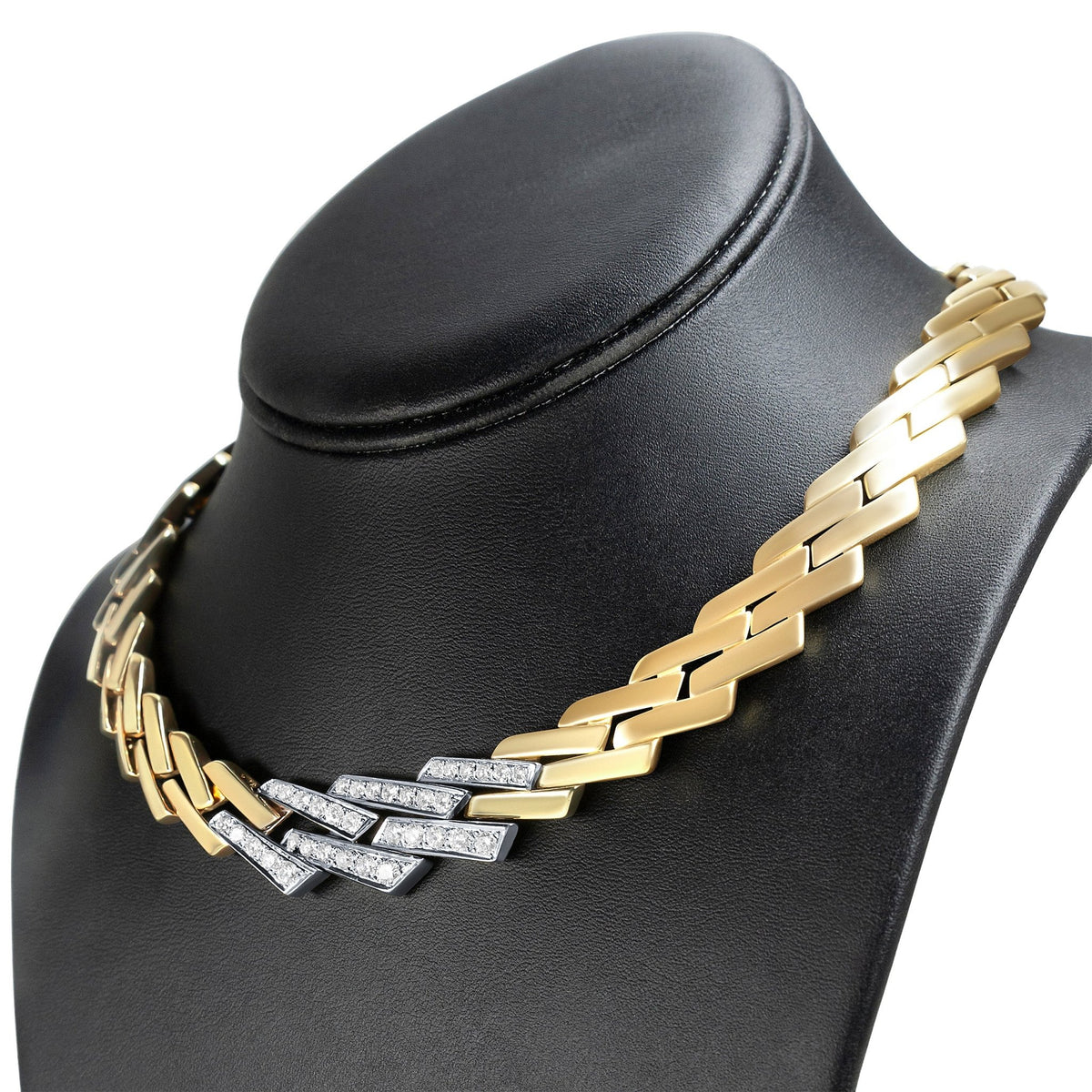 14k Yellow Gold 2 3/4 Cttw Pave Diamond Miami Cuban Curb Link Chain 16&quot; Necklace (H-I Color, SI1-SI2 Clarity) - LinkagejewelrydesignLinkagejewelrydesign