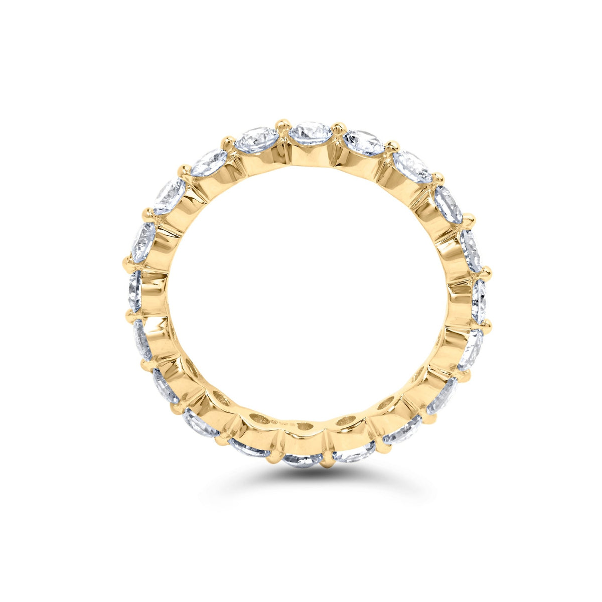 14K Yellow Gold 2.0 Cttw 2 Prong Set Diamond Eternity Band Ring (SI1-SI2 Clarity, I-J Color) - Ring Size 7 - LinkagejewelrydesignLinkagejewelrydesign