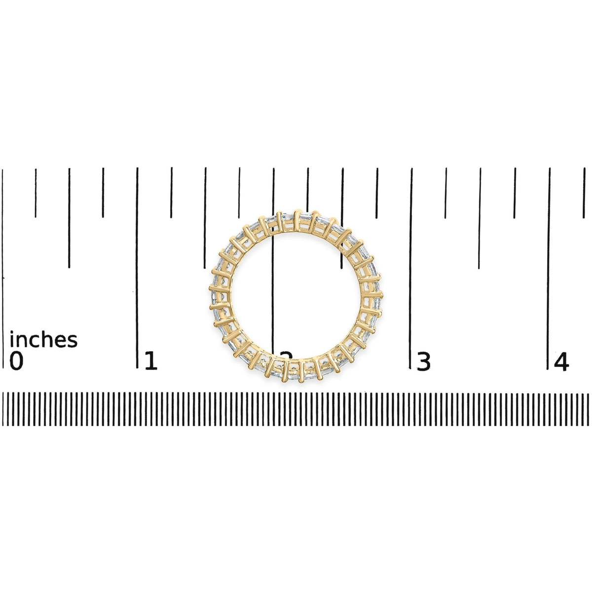 14K Yellow Gold 2.00 Cttw Shared Prong Set Princess Cut Diamond Eternity Band Ring (J-K Color, SI1-SI2 Clarity) - Ring Size 7 - LinkagejewelrydesignLinkagejewelrydesign