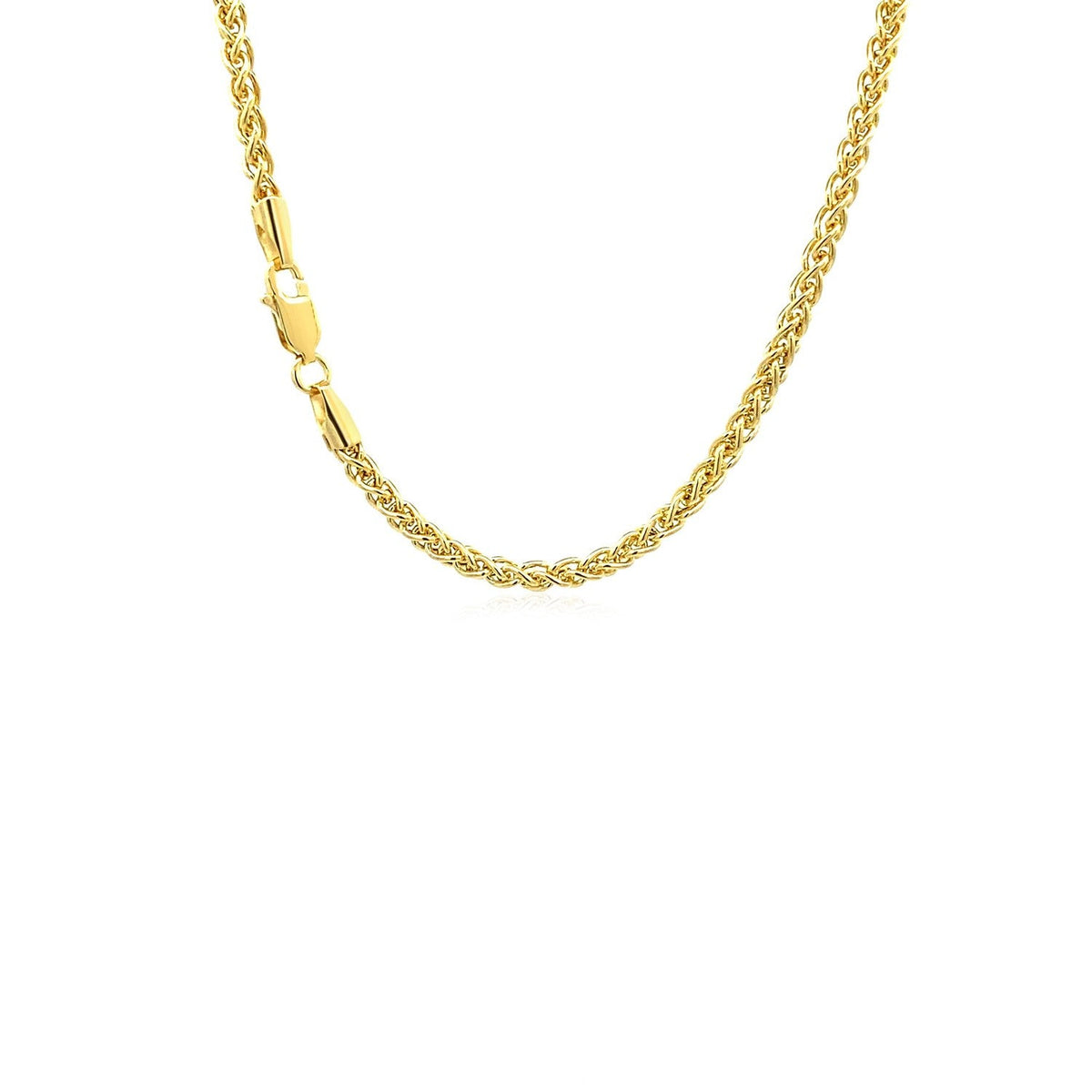 14k Yellow Gold 2.8mm Light Weight Wheat Chain - LinkagejewelrydesignLinkagejewelrydesign