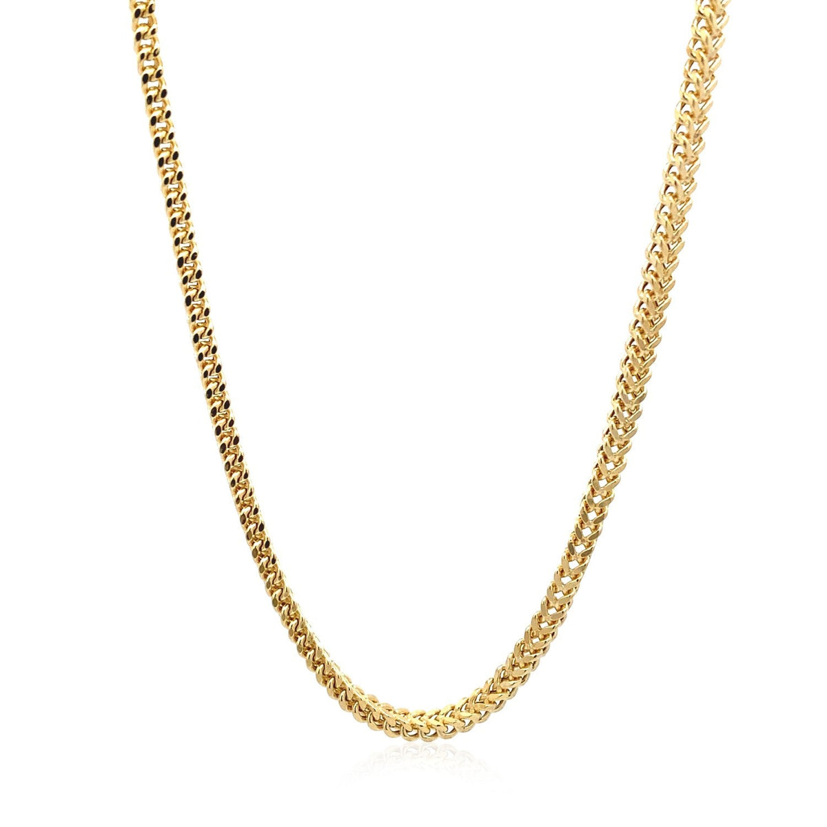 14k Yellow Gold 3.3mm Light Weight Wheat Chain - LinkagejewelrydesignLinkagejewelrydesign