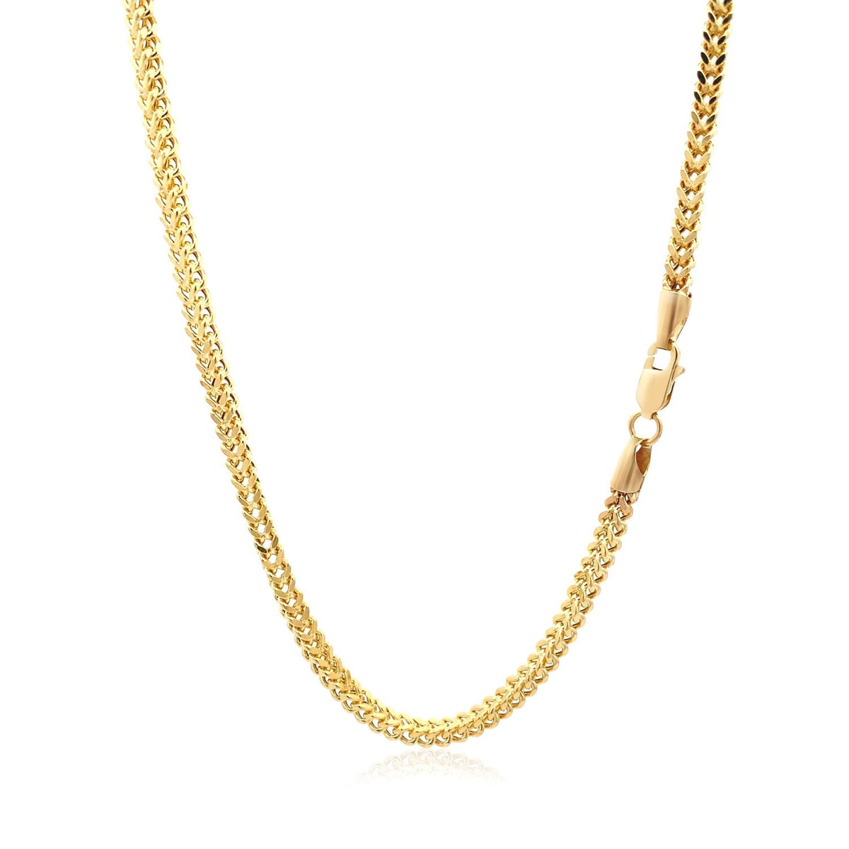 14k Yellow Gold 3.3mm Light Weight Wheat Chain - LinkagejewelrydesignLinkagejewelrydesign