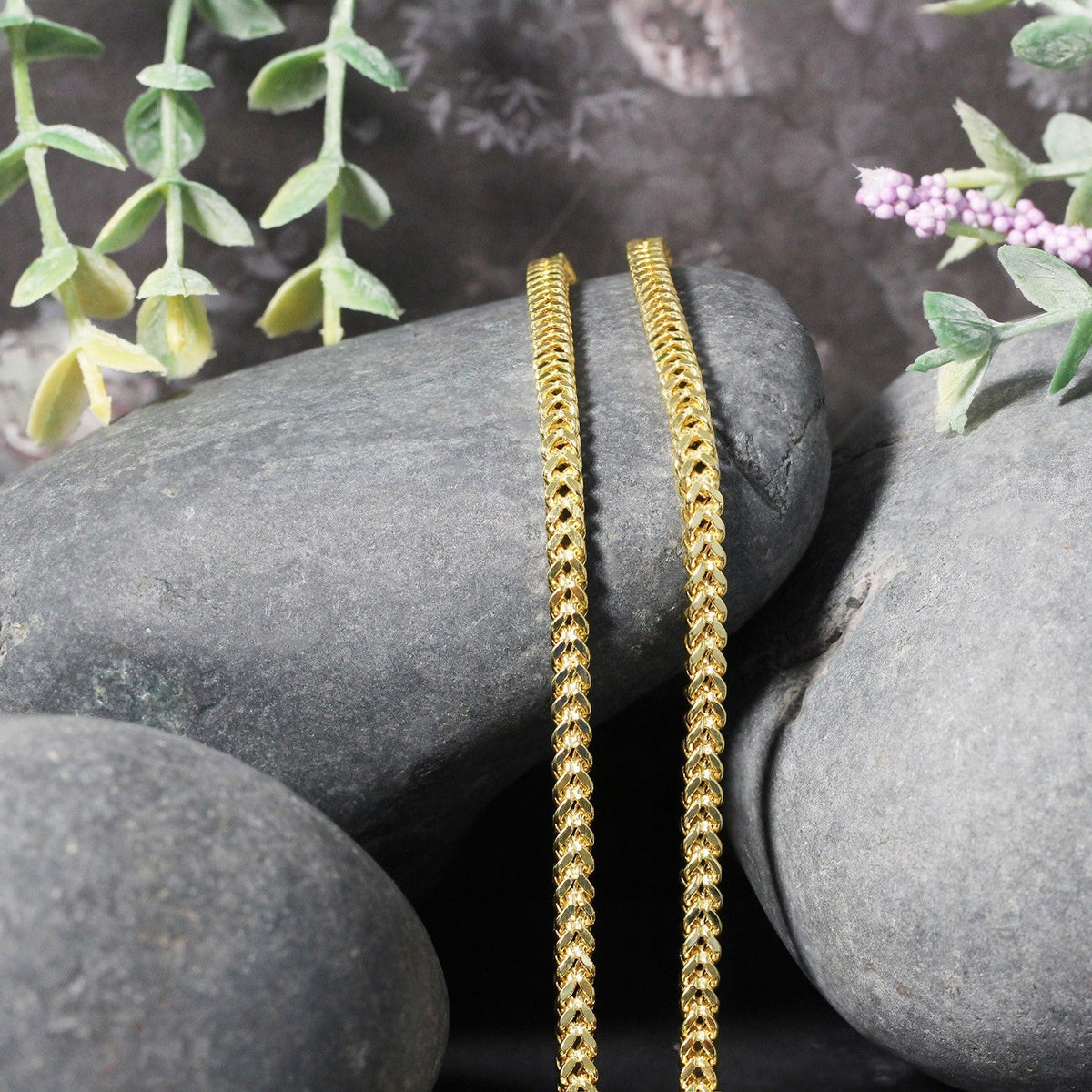 14k Yellow Gold 3.3mm Light Weight Wheat Chain - LinkagejewelrydesignLinkagejewelrydesign