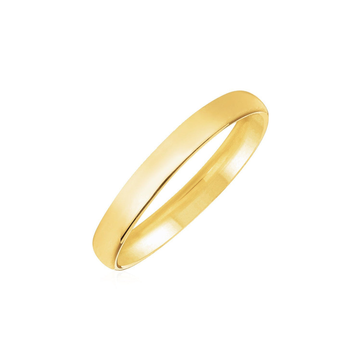 14k Yellow Gold 3mm Comfort Fit Wedding Band - LinkagejewelrydesignLinkagejewelrydesign