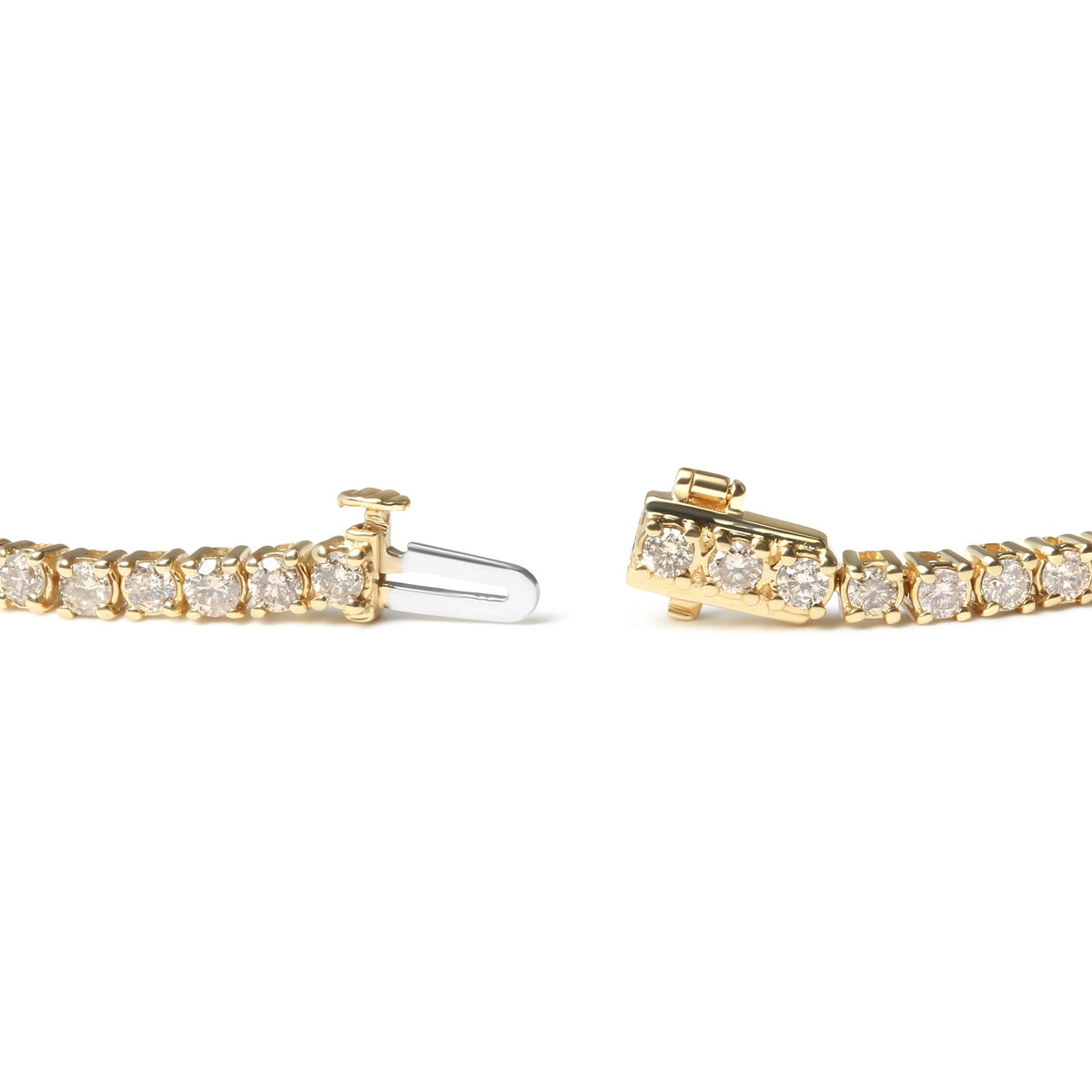 14K Yellow Gold 6.0 Cttw Classic 4 Prong Set Round Brilliant Cut Diamond Tennis Bracelet (K-L Color, VS2-SI1 Clarity) - 7.25&quot; - LinkagejewelrydesignLinkagejewelrydesign