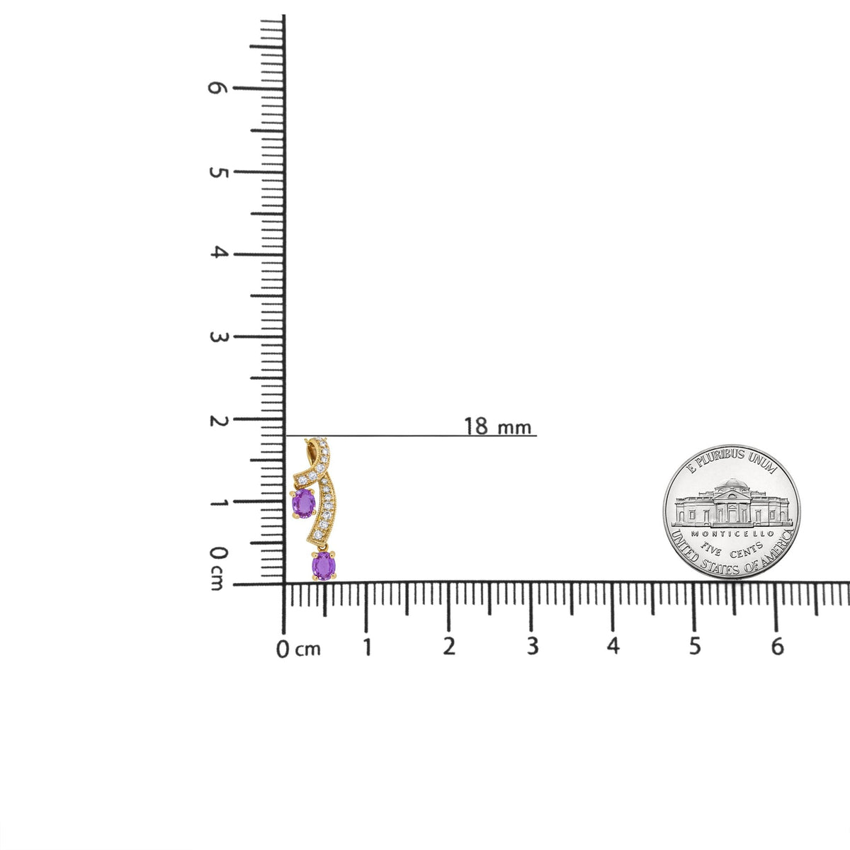14K Yellow Gold 6x4mm Oval Pink Sapphire and 1/5 Cttw Round Diamond Pendant Necklace - (H-I Color, SI1-SI2 Clarity) - LinkagejewelrydesignLinkagejewelrydesign