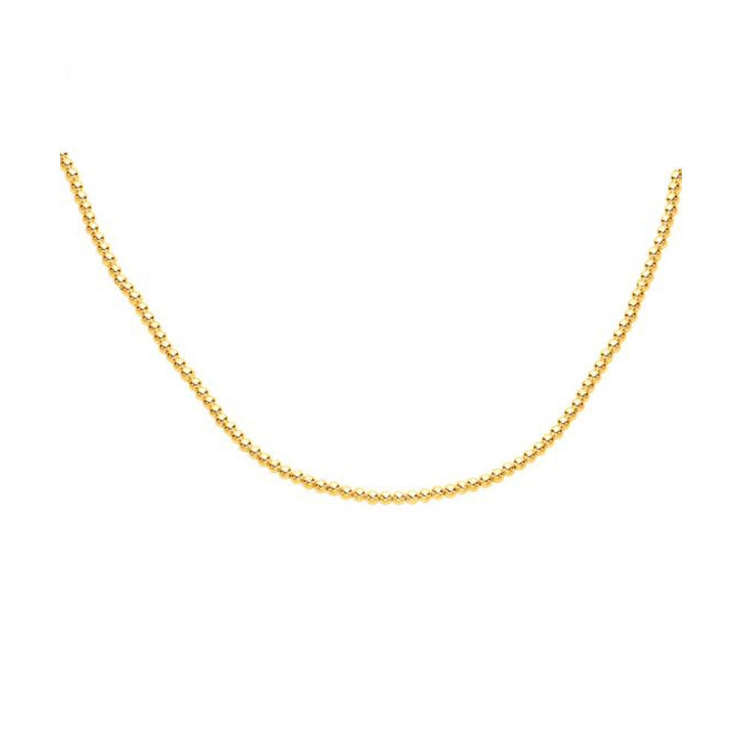 14k Yellow Gold Bead Chain (3mm) - LinkagejewelrydesignLinkagejewelrydesign