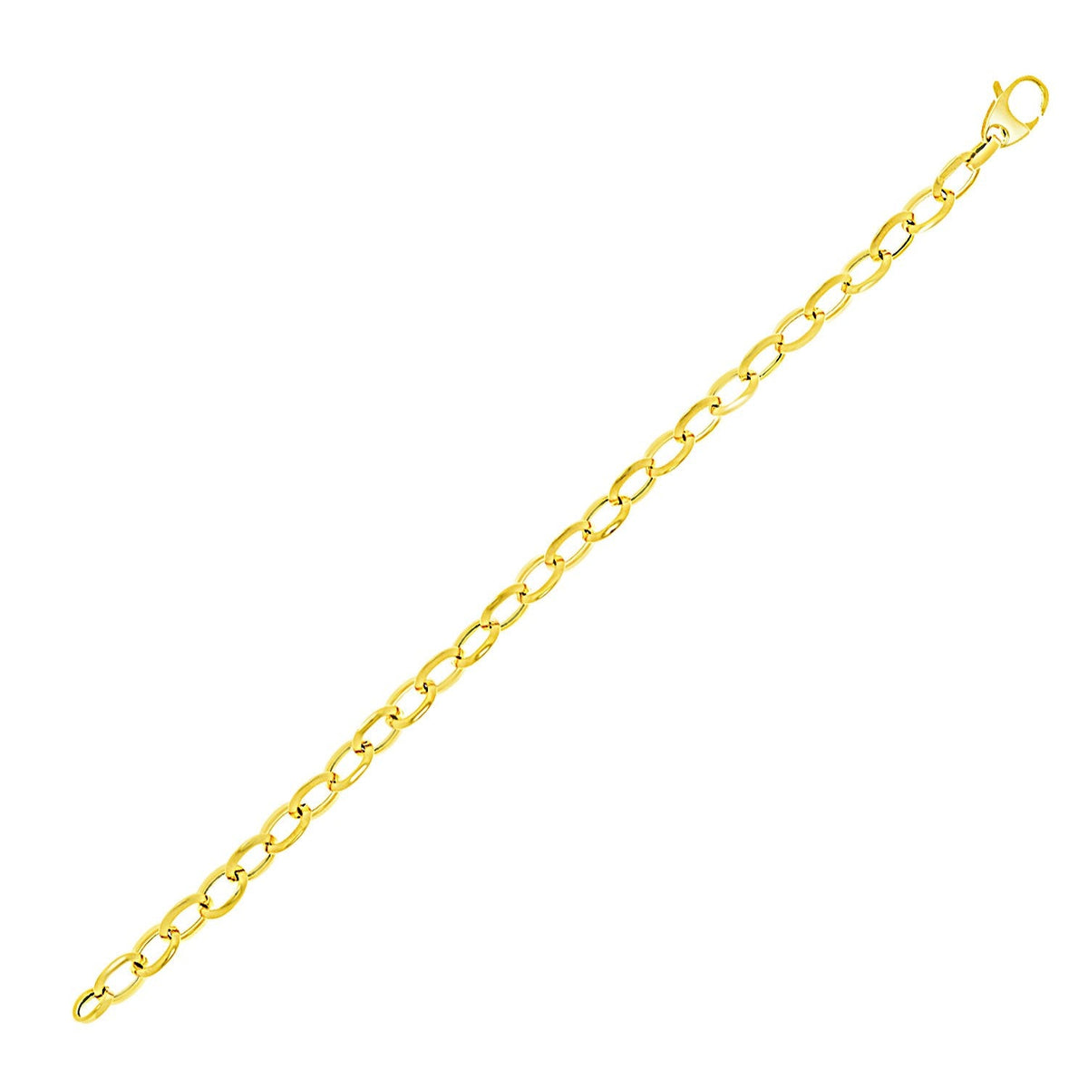 14k Yellow Gold Cable Chain Style Bracelet - LinkagejewelrydesignLinkagejewelrydesign