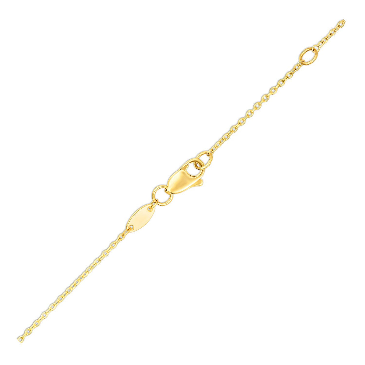 14k Yellow Gold Chain Necklace with Horizontal Arrow Pendant - LinkagejewelrydesignLinkagejewelrydesign