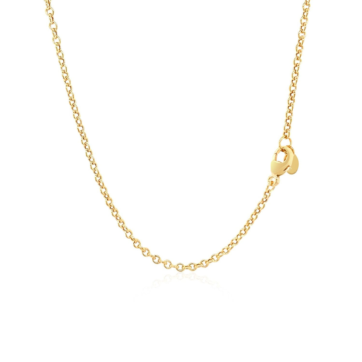 14k Yellow Gold Chain Necklace with Polished Knot - LinkagejewelrydesignLinkagejewelrydesign