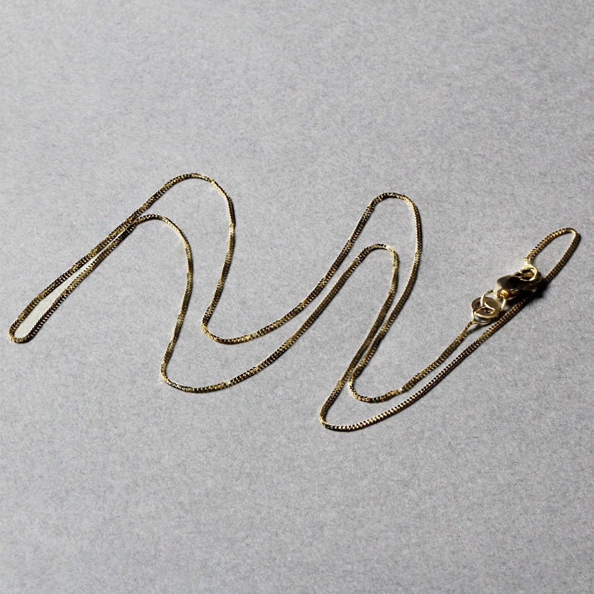 14k Yellow Gold Classic Box Chain 0.45mm - LinkagejewelrydesignLinkagejewelrydesign