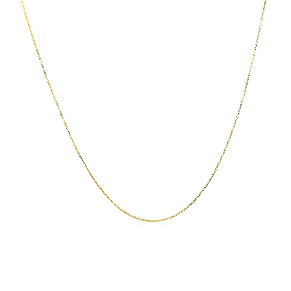 14k Yellow Gold Classic Box Chain 0.4mm - LinkagejewelrydesignLinkagejewelrydesign