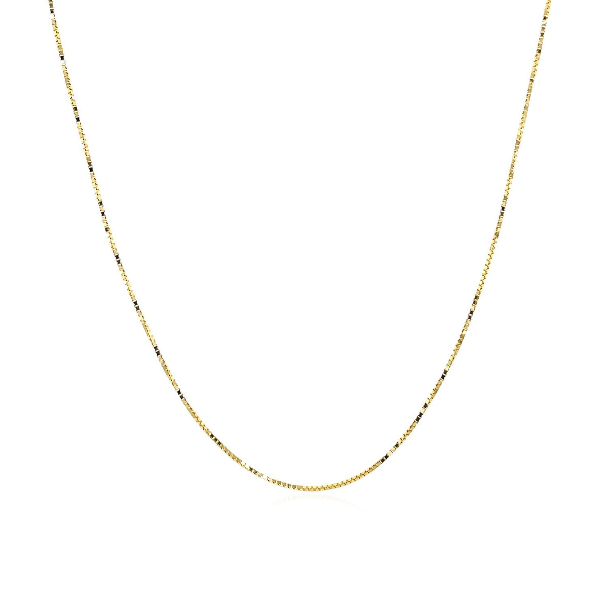 14k Yellow Gold Classic Box Chain 0.6mm - LinkagejewelrydesignLinkagejewelrydesign