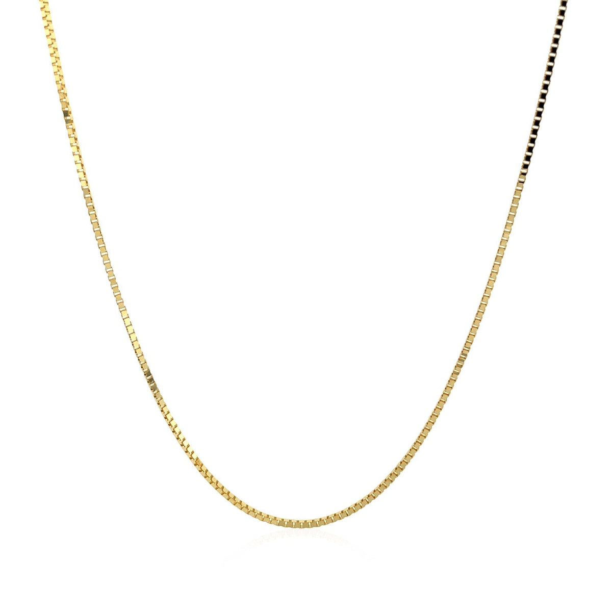 14k Yellow Gold Classic Box Chain 0.8mm - LinkagejewelrydesignLinkagejewelrydesign