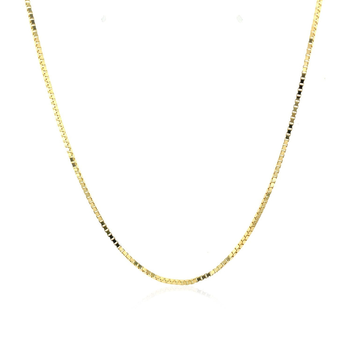 14k Yellow Gold Classic Box Chain 1.0mm - LinkagejewelrydesignLinkagejewelrydesign