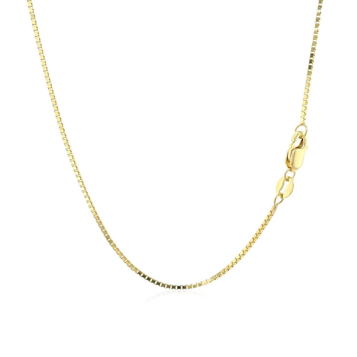 14k Yellow Gold Classic Box Chain 1.0mm - LinkagejewelrydesignLinkagejewelrydesign