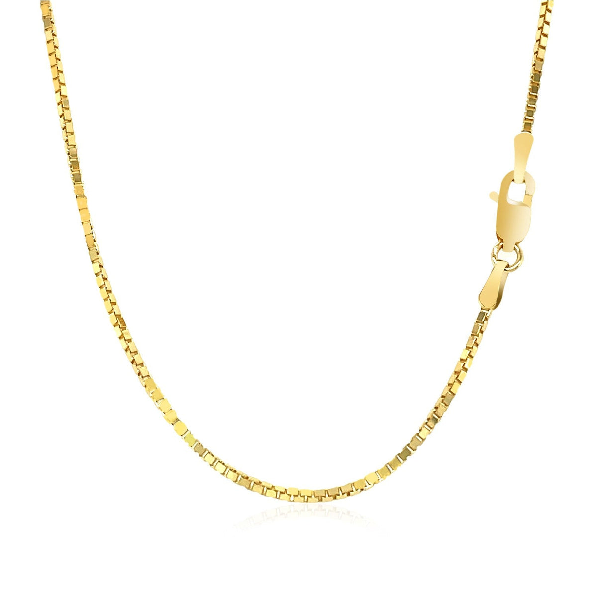 14k Yellow Gold Classic Box Chain 1.1mm - LinkagejewelrydesignLinkagejewelrydesign