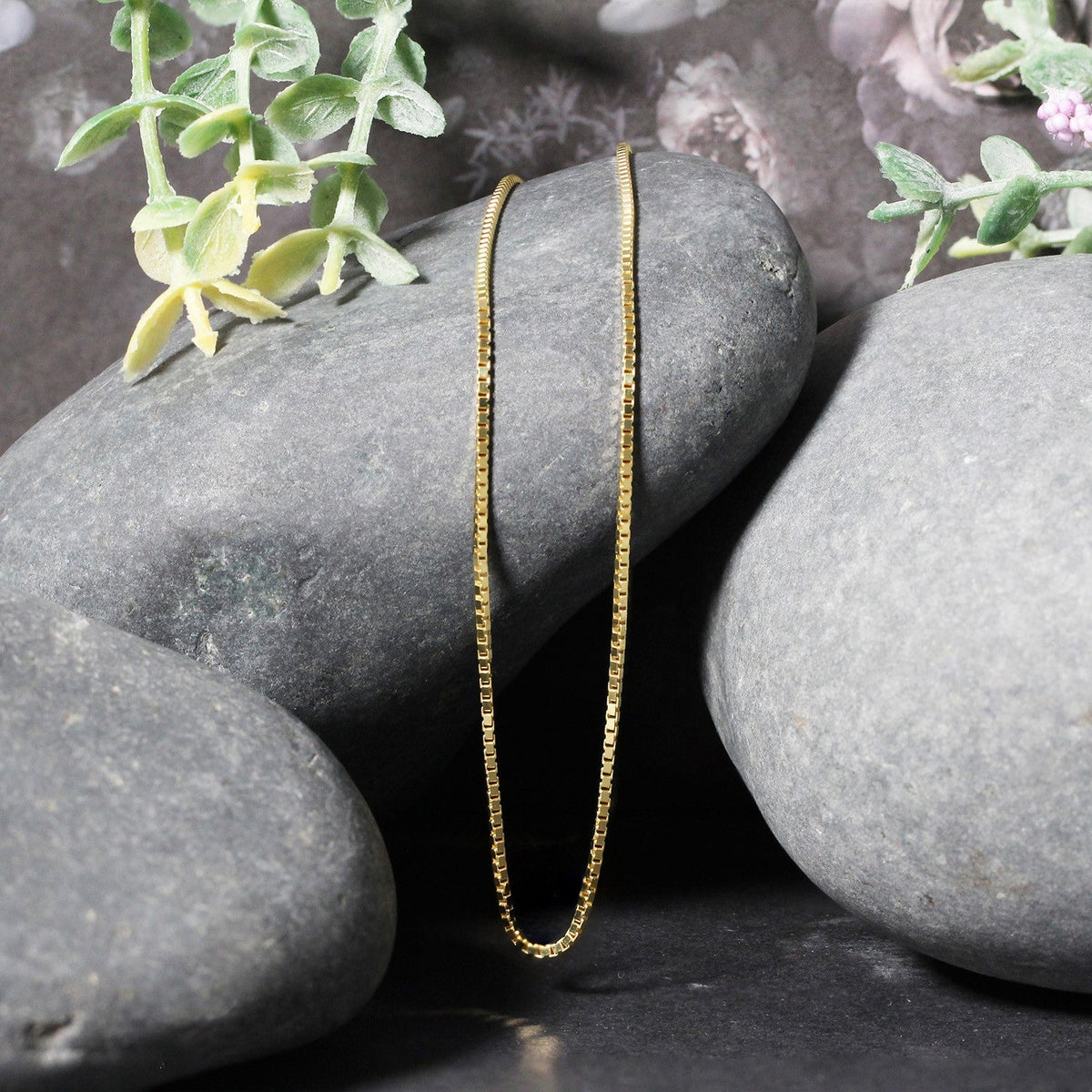 14k Yellow Gold Classic Box Chain 1.1mm - LinkagejewelrydesignLinkagejewelrydesign