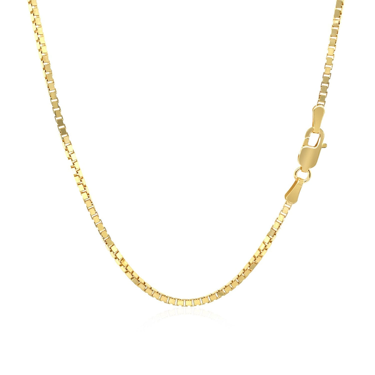 14k Yellow Gold Classic Box Chain 1.4mm - LinkagejewelrydesignLinkagejewelrydesign