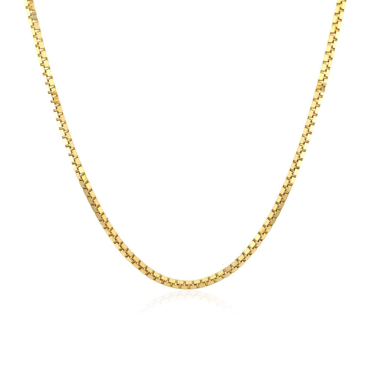 14k Yellow Gold Classic Box Chain 1.4mm - LinkagejewelrydesignLinkagejewelrydesign