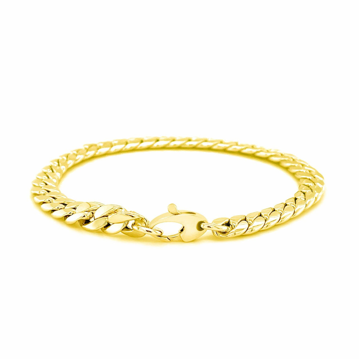 14K Yellow Gold Cuban Link Bracelet - LinkagejewelrydesignLinkagejewelrydesign