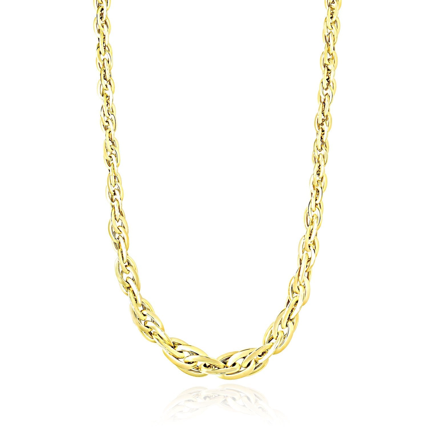 14k Yellow Gold Fancy Necklace with Singapore Chain - LinkagejewelrydesignLinkagejewelrydesign