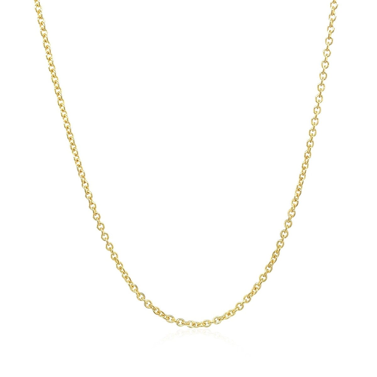 14k Yellow Gold Forsantina Lite Cable Link Chain 1.5mm - LinkagejewelrydesignLinkagejewelrydesign