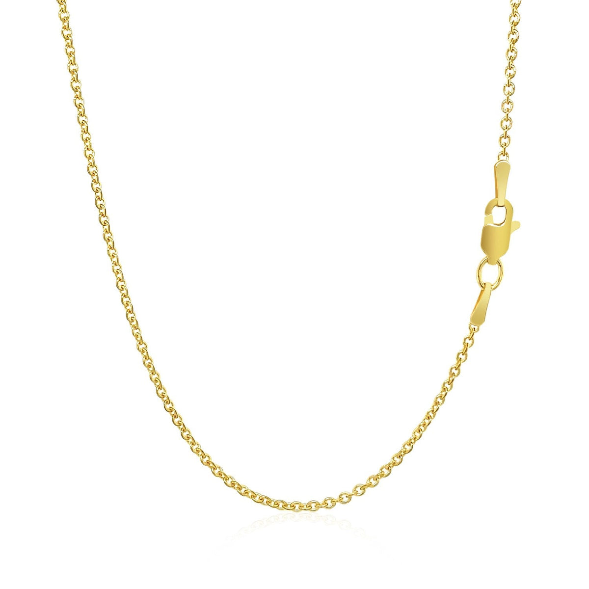14k Yellow Gold Forsantina Lite Cable Link Chain 1.5mm - LinkagejewelrydesignLinkagejewelrydesign